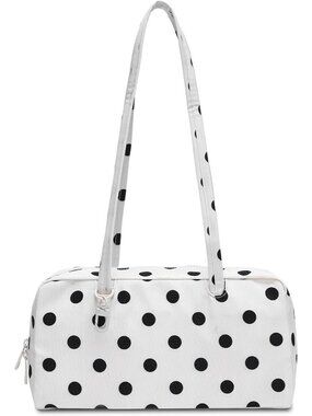 Chic Polka Dot Water-Repellent Nylon Shoulder Bag for Women - Stylish